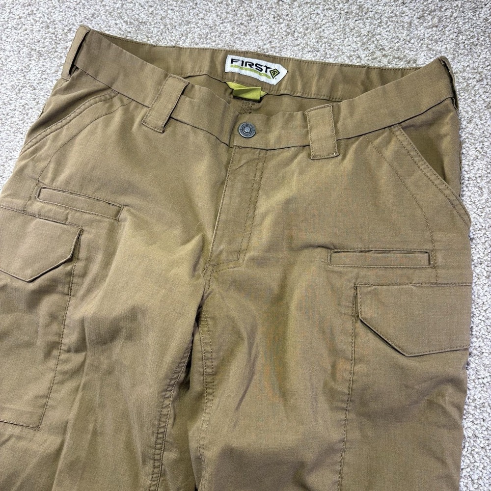 First Tactical Pants Womens 14 Tall Brown Cargo Twill Workwear Hiking‎ Pockets